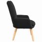 Preview: Sessel Schwarz 63 x 67 x 94 cm Schafstoff und Sperrholz