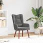 Preview: ARDEBO.de - Sessel Dunkelgrau 63 x 67 x 94 cm Samt