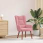 Preview: ARDEBO.de - Sessel Rosa 63 x 67 x 94 cm Samt