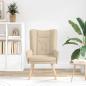 Preview: Sessel Creme 63 x 67 x 94 cm Stoff und Sperrholz