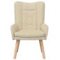 Preview: Sessel Creme 63 x 67 x 94 cm Stoff und Sperrholz