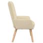 Preview: Sessel Creme 63 x 67 x 94 cm Stoff und Sperrholz