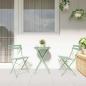 Preview: Gartenklappstuhl 2 stk. Hellmint Metall