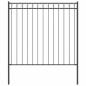 Preview: Zaunelement ASSEN 170 x 200 cm Stahl Grau