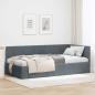 Preview: ARDEBO.de - Eckbettgestell Dunkelgrau 90 x 200 cm Samt