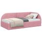Preview: Eckbettgestell mit Kopfteil Rosa 90 cm x 200 cm Samt