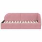 Preview: Eckbettgestell mit Kopfteil Rosa 90 cm x 200 cm Samt