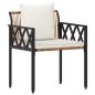 Preview: Gartenmöbel-Set 4 stk. Braun und Creme Weiß Poly-Rattan