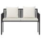 Preview: Bänke für Outdoor 2 -Seater 116 x 56 x 75 cm Poly-Rattan