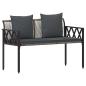 Preview: Bänke für Outdoor 2 -Seater 116 x 56 x 75 cm Poly-Rattan