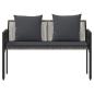Preview: Bänke für Outdoor 2 -Seater 116 x 56 x 75 cm Poly-Rattan