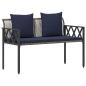 Preview: Bänke für Outdoor 2 -Seater 116 x 56 x 75 cm Poly-Rattan