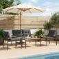 Preview: ARDEBO.de - Gartenmöbel-Set 4 Stk. Dunkelgrau Poly-Rattan
