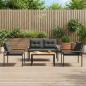 Preview: Gartenmöbel-Set 4 Stk. Dunkelgrau Poly-Rattan