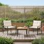 Preview: Gartenmöbel-Set 3 stk. Cremeweiß Poly-Rattan