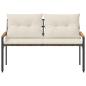 Preview: Bank Outdoor 2 -Seater 116 x 67,5 x 72 cm Poly-Rattan Cremeweiß