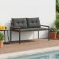 Preview: ARDEBO.de - Bank Outdoor 2 -Seater 116 x 67,5 x 72 cm Poly-Rattan