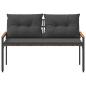 Preview: Bank Outdoor 2 -Seater 116 x 67,5 x 72 cm Poly-Rattan