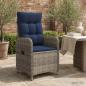 Preview: Verstellbarer Gartenstuhl Grau und Marineblau