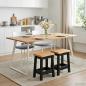 Preview: ARDEBO.de - Barhocker EKAI 2 Stk. Schwarz 40 x 29 x 45,5 cm