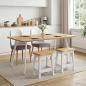 Preview: ARDEBO.de - Barhocker EKAI 2 Stk. Weiß 40 x 29 x 45,5 cm