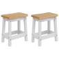 Preview: Barhocker EKAI 2 Stk. Weiß 40 x 29 x 45,5 cm