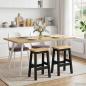 Preview: ARDEBO.de - Hoher Barhocker EKAI 2 Stk. Schwarz 40 x 29 x 63 cm
