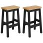 Preview: Hoher Barhocker EKAI 2 Stk. Schwarz 40 x 29 x 63 cm