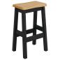 Preview: Hoher Barhocker EKAI 2 Stk. Schwarz 40 x 29 x 63 cm