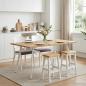 Preview: ARDEBO.de - Hoher Barhocker EKAI 2 Stk. Weiß 40 x 29 x 63 cm