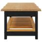 Preview: Couchtisch EKAI Schwarz 100 x 60 x 45,5 cm Massives Kiefernholz