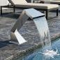 Preview: ARDEBO.de - Poolwasserfall mit RGB-LEDs Edelstahl 63,5 x 29 x 51 cm Silber