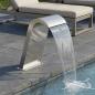 Preview: ARDEBO.de - Poolbrunnen Silber 47 x 31 x 60 cm Edelstahl