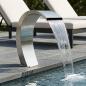 Preview: ARDEBO.de - Poolbrunnen Edelstahl 60 x 30 x 70 cm Silber