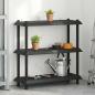 Preview: ARDEBO.de - Regaleinheit 3 Ebenen 100 x 40 x 96 cm PP Anthrazit