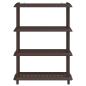 Preview: Regaleinheit 4 Ebenen 100 x 40 x 136,5 cm PP Braun