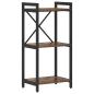 Preview: ARDEBO.de - Bücherregal 40 x 30 x 85 cm Holzwerkstoff Geräucherte Eiche