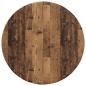 Preview: Tischplatte Ø 40 x 1,5 cm Rund Holzwerkstoff Altholz