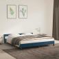 Preview: ARDEBO.de - Bettgestell ohne Matratze Dunkelblau 160x200 cm Samt