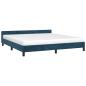 Preview: Bettgestell ohne Matratze Dunkelblau 160x200 cm Samt