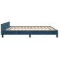 Preview: Bettgestell ohne Matratze Dunkelblau 160x200 cm Samt