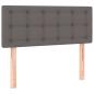 Preview: Boxspringbett mit Matratze Grau 80x200 cm Kunstleder