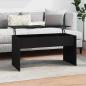 Preview: ARDEBO.de - Couchtisch Schwarz 102x50,5x52,5 cm Holzwerkstoff