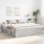 Preview: ARDEBO.de - Bettgestell Betongrau 200x200 cm