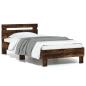Preview: Bettgestell mit Kopfteil Räuchereiche 75x190 cm Holzwerkstoff
