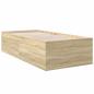 Preview: Bettgestell Sonoma-Eiche 90x200 cm Holzwerkstoff