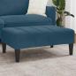Preview: ARDEBO.de - Fußhocker Blau 77x55x31 cm Samt