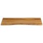 Preview: Tischplatte mit Baumkante 100x60x3,8 cm Massivholz Mango