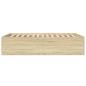 Preview: Bettgestell Sonoma-Eiche 135x190 cm Holzwerkstoff