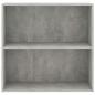Preview: B?cherregal 2 F?cher Betongrau 80x30x76,5 cm Holzwerkstoff